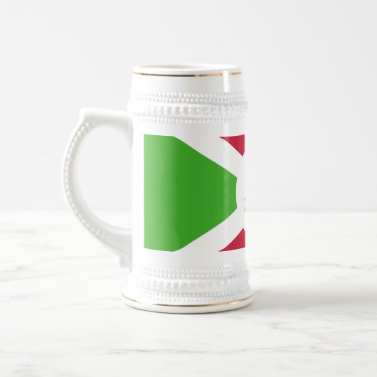 Tasse mit der Flagge Burundis (Links)