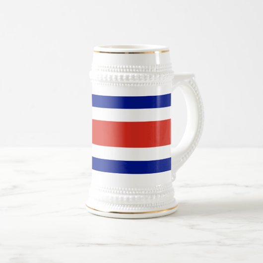 Tasse mit der Flagge Costa Ricas (VorderseiteRechts)