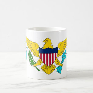 Tasse mit der Flagge der Jungfrauen - USA