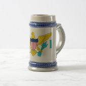 Tasse mit der Flagge der Jungfrauen - USA (VorderseiteRechts)