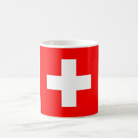 Tasse mit der Flagge der Schweiz