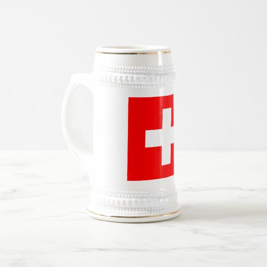 Tasse mit der Flagge der Schweiz (Vorderseite Links)