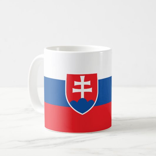 Tasse mit der Flagge der Slowakei (Vorderseite Links)