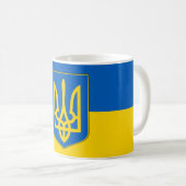 Tasse mit der Flagge der Ukraine (VorderseiteRechts)