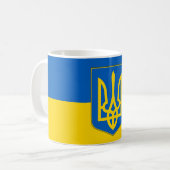 Tasse mit der Flagge der Ukraine (Vorderseite Links)