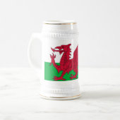 Tasse mit der Flagge der Wales (Vorderseite Links)