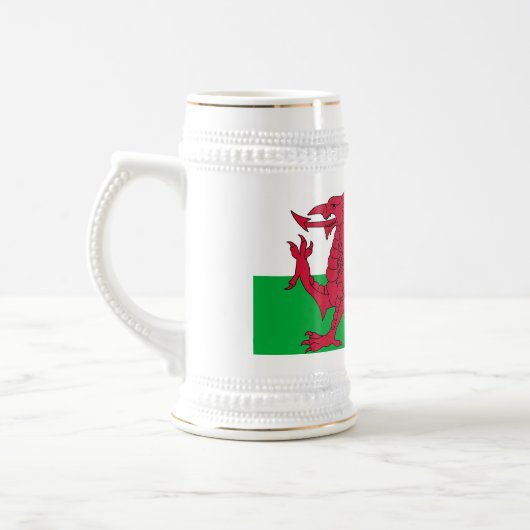Tasse mit der Flagge der Wales (Links)