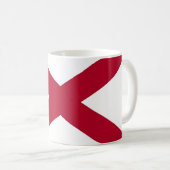 Tasse mit der Flagge des Staat Alabama - USA (VorderseiteRechts)