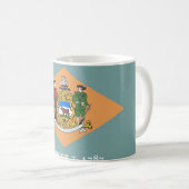 Tasse mit der Flagge des Staat Delaware - USA (VorderseiteRechts)
