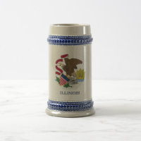 Tasse mit der Flagge des Staat Illinois - USA