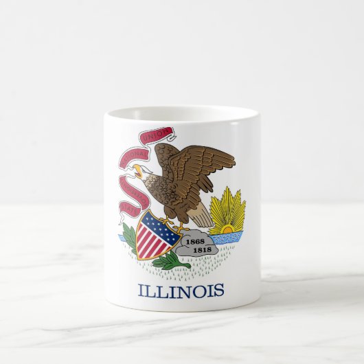 Tasse mit der Flagge des Staat Illinois - USA (Mittel)