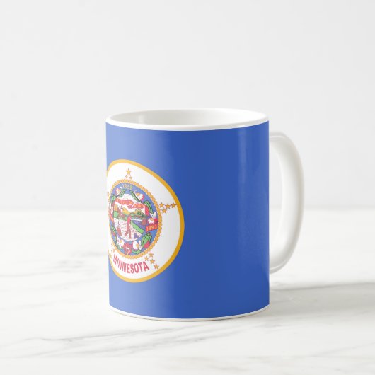 Tasse mit der Flagge des Staat Minnesota - USA (VorderseiteRechts)