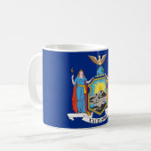 Tasse mit der Flagge des Staat New York - USA (Vorderseite Links)