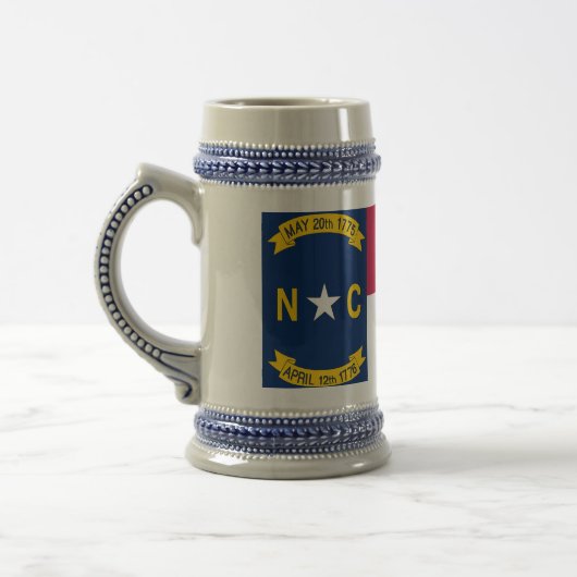 Tasse mit der Flagge des Staat North Carolina - US (Links)