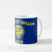 Tasse mit der Flagge des Staat Oregon - USA (VorderseiteRechts)