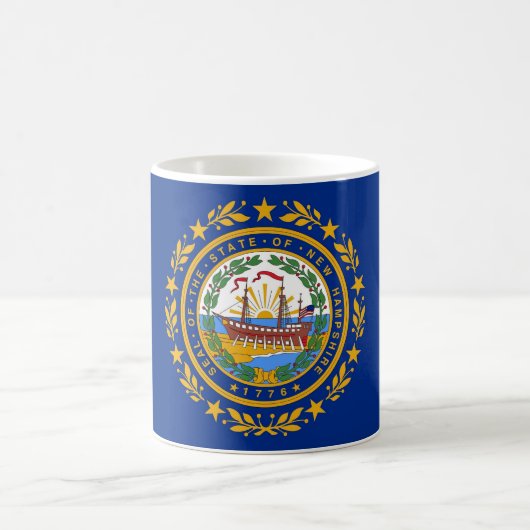 Tasse mit der Flagge des Staat von New Hampshire - (Mittel)