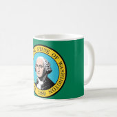 Tasse mit der Flagge des Staat Washington - USA (VorderseiteRechts)