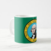 Tasse mit der Flagge des Staat Washington - USA (Vorderseite Links)
