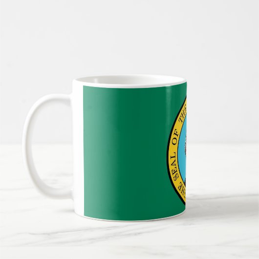 Tasse mit der Flagge des Staat Washington - USA (Links)