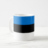Tasse mit der Flagge Estlands (Vorderseite Links)