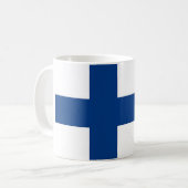 Tasse mit der Flagge Finnlands (Vorderseite Links)