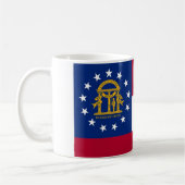 Tasse mit der Flagge Georgiens Staat - USA (Links)