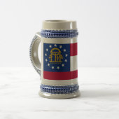Tasse mit der Flagge Georgiens Staat - USA (Vorderseite Links)