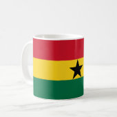 Tasse mit der Flagge Ghanas (Vorderseite Links)