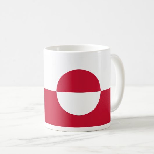 Tasse mit der Flagge Grönlands (VorderseiteRechts)