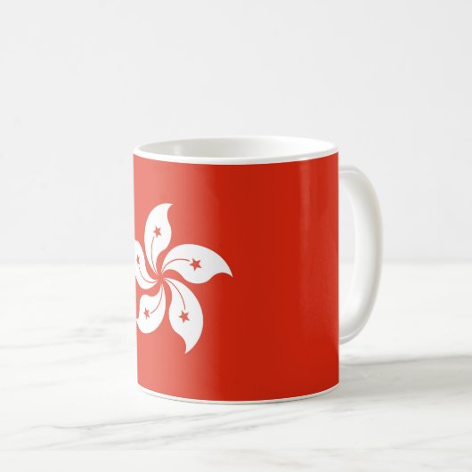Tasse mit der Flagge Hongkongs, China (VorderseiteRechts)