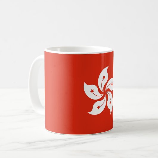 Tasse mit der Flagge Hongkongs, China (Vorderseite Links)