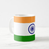 Tasse mit der Flagge Indiens (Vorderseite Links)