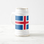 Tasse mit der Flagge Islands (Vorderseite Links)