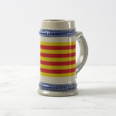 Tasse mit der Flagge Kataloniens (VorderseiteRechts)