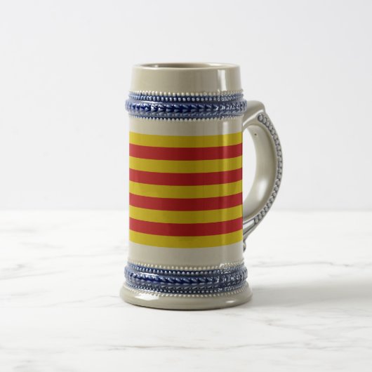 Tasse mit der Flagge Kataloniens (VorderseiteRechts)