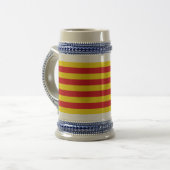 Tasse mit der Flagge Kataloniens (Vorderseite Links)