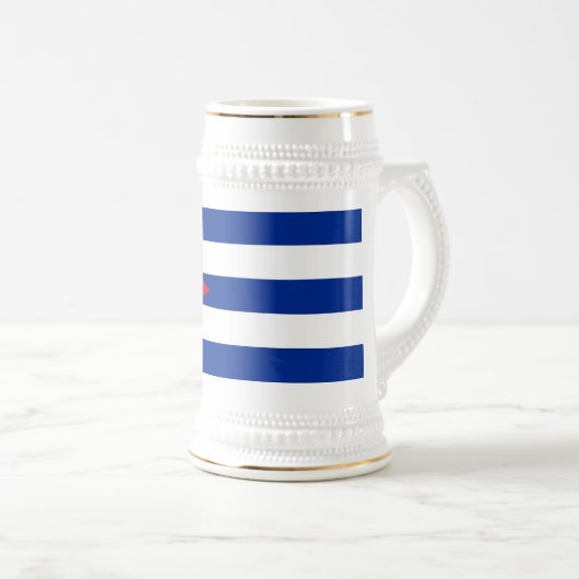 Tasse mit der Flagge Kubas (VorderseiteRechts)