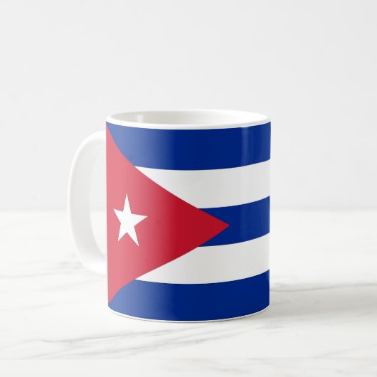 Tasse mit der Flagge Kubas (Vorderseite Links)