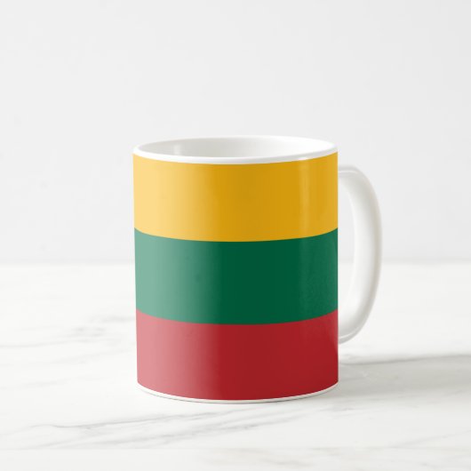 Tasse mit der Flagge Litauens (VorderseiteRechts)