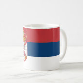 Tasse mit der Flagge Serbiens (VorderseiteRechts)