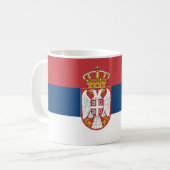 Tasse mit der Flagge Serbiens (Vorderseite Links)