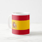 Tasse mit der Flagge Spaniens (Vorderseite Links)