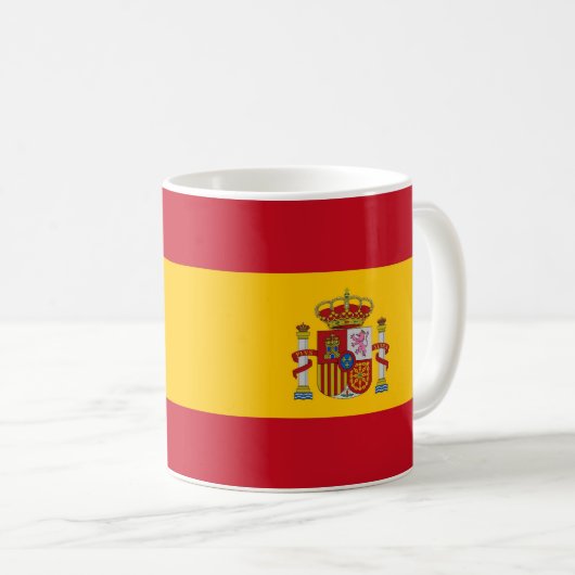 Tasse mit der Flagge Spaniens (VorderseiteRechts)