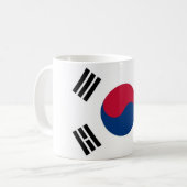 Tasse mit der Flagge Südkoreas (Vorderseite Links)