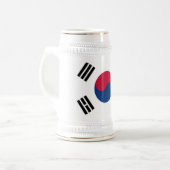 Tasse mit der Flagge Südkoreas (Vorderseite Links)