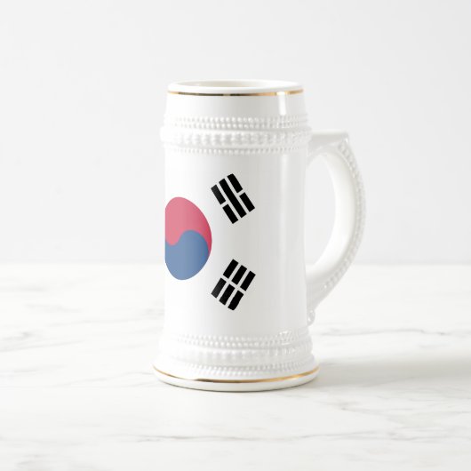 Tasse mit der Flagge Südkoreas (VorderseiteRechts)