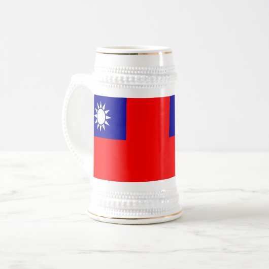 Tasse mit der Flagge Taiwans (Vorderseite Links)