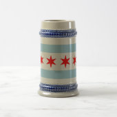 Tasse mit der Flagge von Chicago, Illinois Staat - (Mittel)