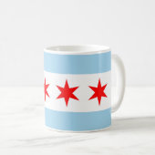 Tasse mit der Flagge von Chicago - USA (VorderseiteRechts)
