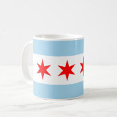 Tasse mit der Flagge von Chicago - USA (Vorderseite Links)